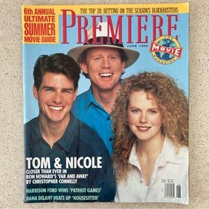 RON HOWARD Tom Cruise Premiere The Movie Magazine JUNE 1992 No Label Far & Away